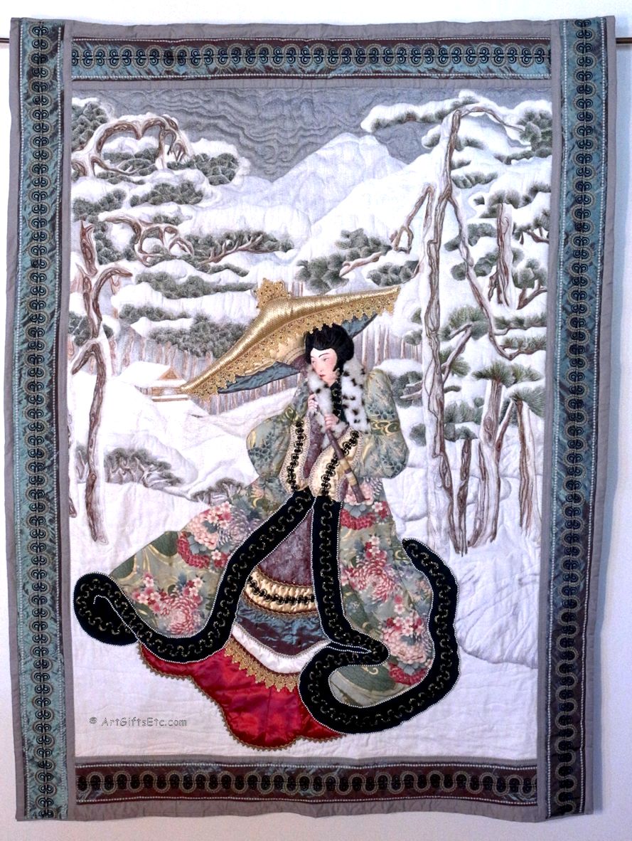 Geisha In The Snow-quilt